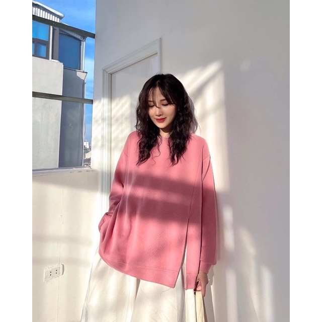 Áo Nỉ Xẻ Tà Full 5 Màu Siêu Xinh Chất Nỉ Mềm Đẹp Hàng Bao Shop Loại 1