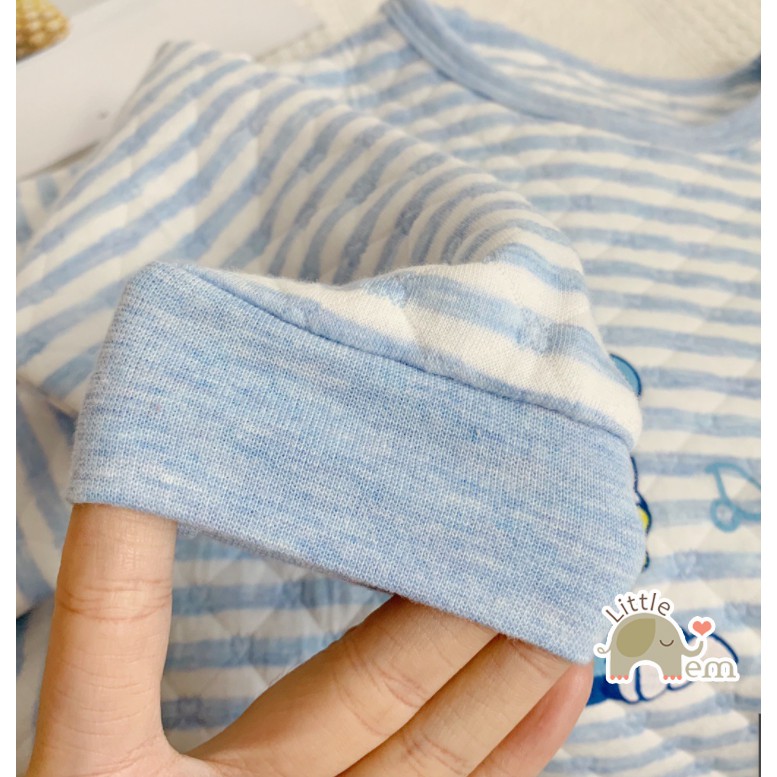 Bộ đồ bé trai/ bé gái Cotton xuất Nhật chần bông _ Striper