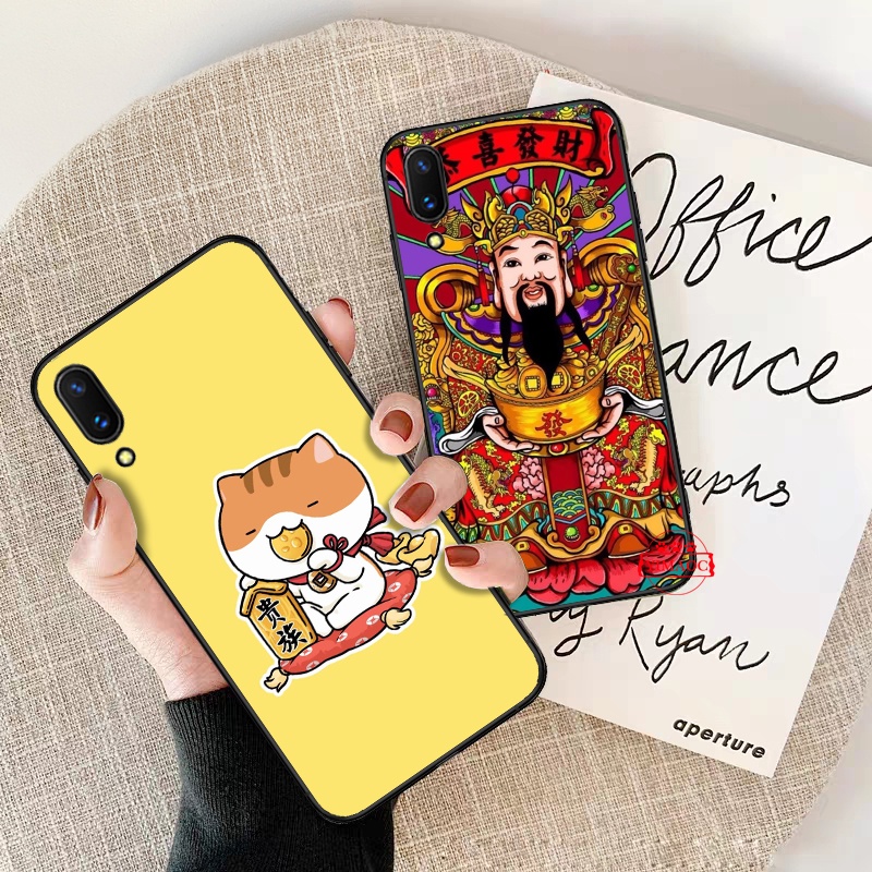 Ốp Điện Thoại Dẻo Họa Tiết Chú Mèo Thần Tài Cho Vivo Y5S Y11 Y11S Y12S Y20i Y20S Y20 Y30 Y17 Y12 Y15 Y19 Y20 Y21 Y33S Y21S 28Q
