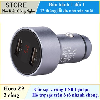 Sạc xe hơi hoco z9 - 2 cổng
