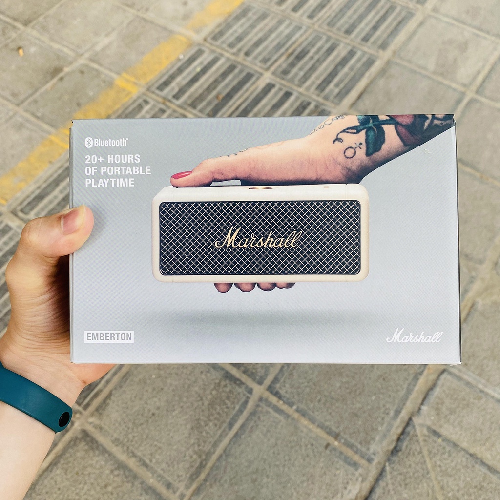 Loa Bluetooth Marshall Emberton Fullbox 100% công suất 20W đủ 2 màu đen và trắng - Hàng bảo hành 12 tháng