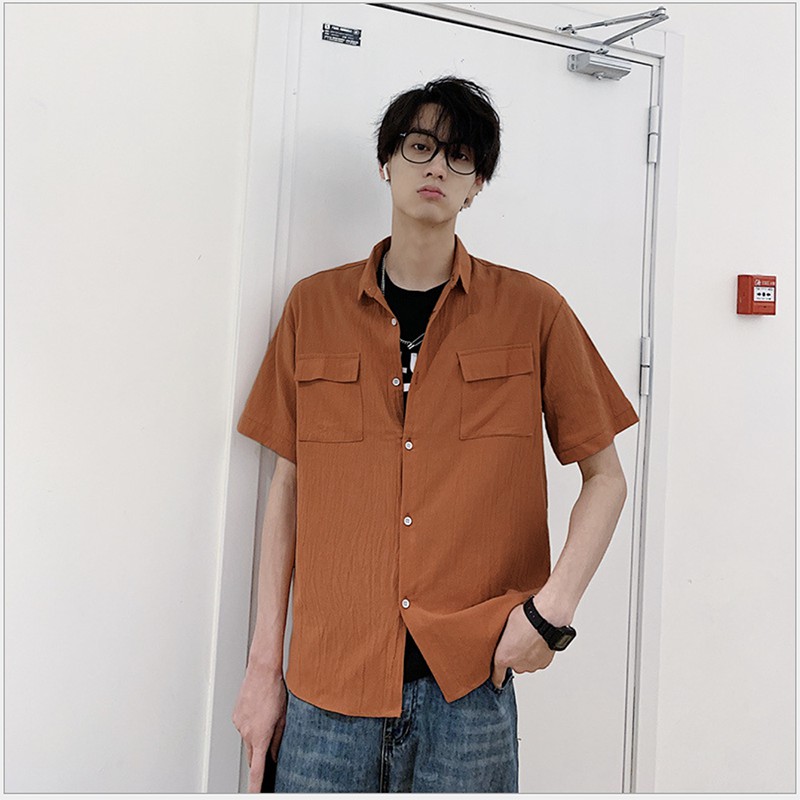 Áo sơ mi đũi cộc tay nam NPV chất đũi Li-nen trẻ trung, năng động phong cách nam tính trẻ trung | BigBuy360 - bigbuy360.vn