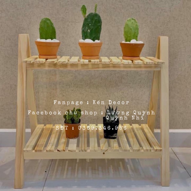 Kệ để đồ 2 tầng gỗ Quế thơm