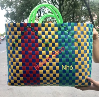 Giỏ nhựa đan tay BIG SIZE nhựa dày (kèm ảnh thật)