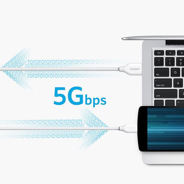 Dây cáp sạc nhanh anker a8023 a8173 usb type c 3.0 sạc nhanh 15w 18w samsung android 3astore