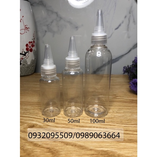 Chai pet nhựa 30ml 50ml 100ml đựng Mỹ phẩm, sữa rữa mặt, tinh đầu , ….