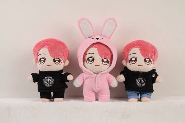 [Nhập TOYMAY giảm 10K Xu][MUA 1 ĐƯỢC 3] Doll BTS V JUNGKOOK SUGA J-Hope JIMIN JIN RAPMONTER kèm 3 bộ outfit (bup bê)