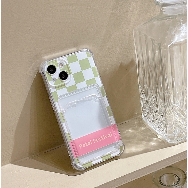 Ốp lưng iphone Ốp điện thoại dẻo có ngăn đựng thẻ chống rơi dành cho iPhone 13 11promax/xr/xmax xs 13promax 7p/8p/13 Dinuo case
