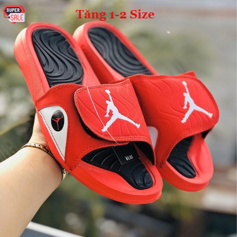 Dép jordan hydro ❤️FREESHIP + Hộp+ Tăng 1-2 size nhé ❤️ dép quai ngang dán xé bóng rổ jd4 nam nữ nhiều màu kèm tag mác