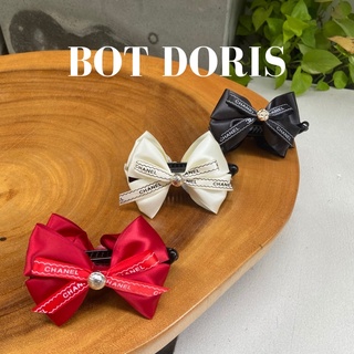 Kẹp tóc hình nơ ruy băng đính đá kiểu Hàn quốc, phụ kiện tóc nữ dễ thương BOT DORIS