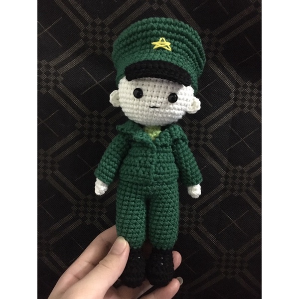 Chú bộ đội len handmade