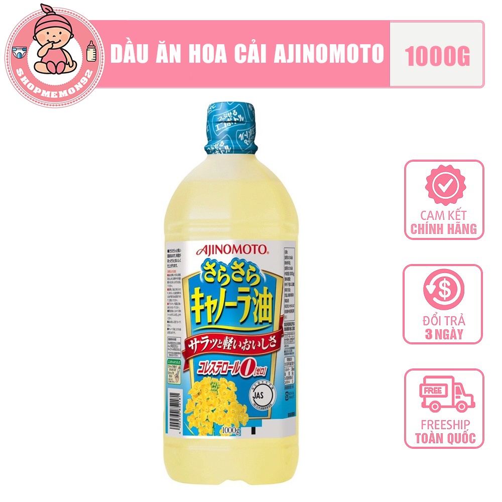 Dầu ăn hoa cải (dầu hạt cải) Ajinomoto Nhật Bản 1 Lít 5.0