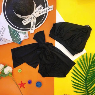 Set bikini Hy Lạp đen