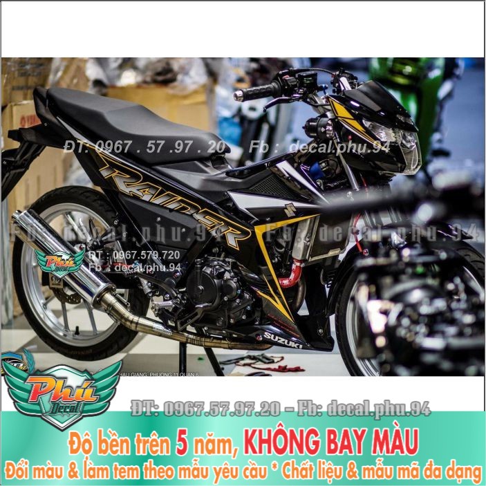 Tem rời Raider Vàng đen Crom (H) -1