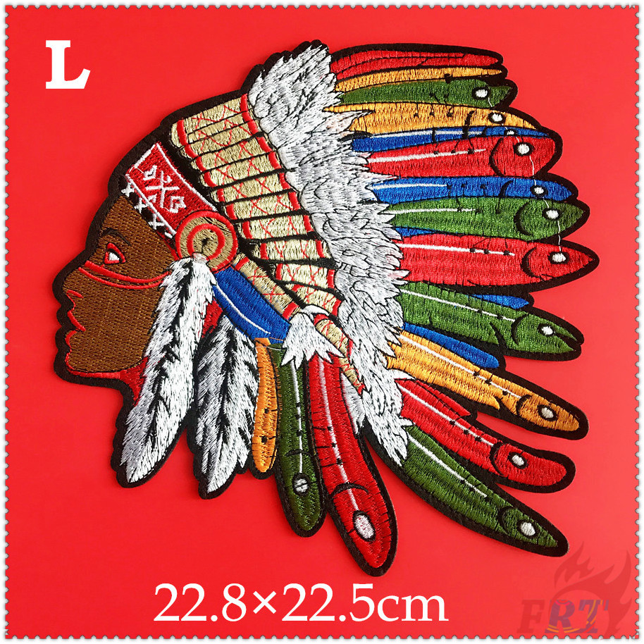 Miếng vá ủi thêu họa tiết lông vũ phong cách Ấn Độ độc đáo