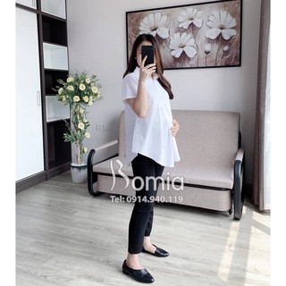 Áo bầu dáng sơ mi 1 màu