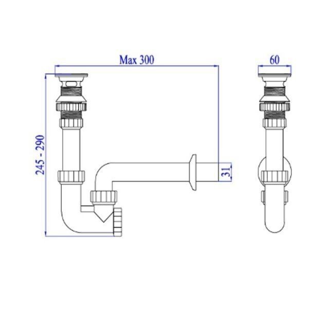 LV01 - Bộ xả lavabo lật (có xi)