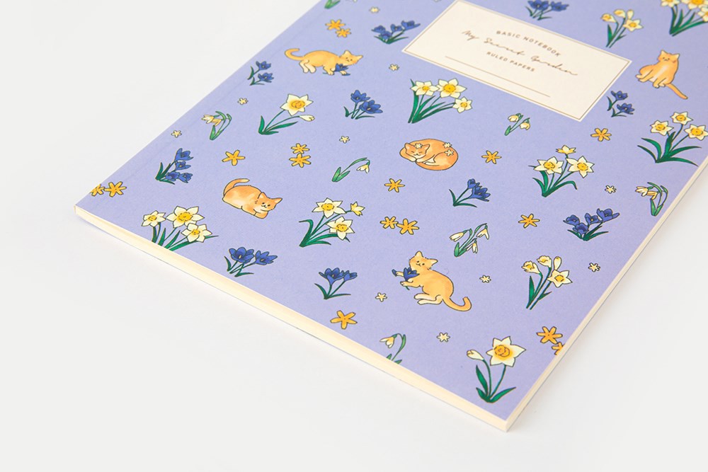 Sổ Tay ARTBOX Hàn Quốc Khu Vườn Mèo Màu Tím Pastel