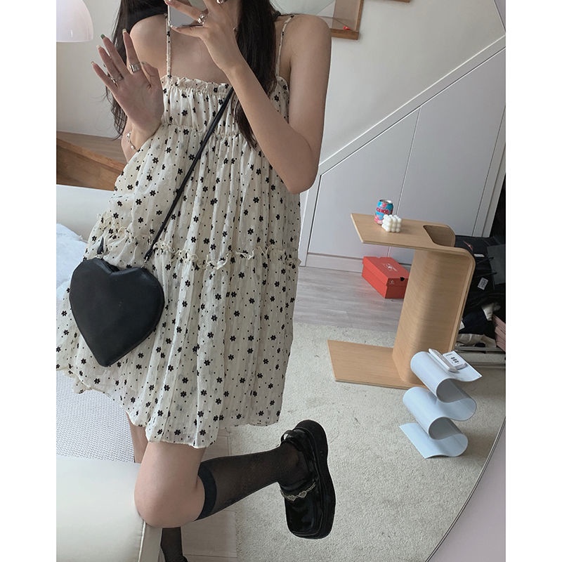 Đầm Hai Dây Mùa Hè Tươi Mới Cho Nữ 2021 đầm bầu váy nữ váy bé gái váy dài chân váy dài váy nữ chân váy dài