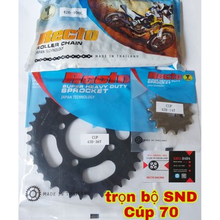 Nhông sên dĩa cúp 70 Recto, size 14/36, thái lan