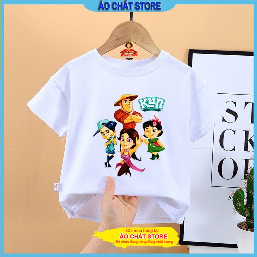 Áo thun in hình Gia Đình Kun Family nông dân siêu phàm siêu đẹp cho bé trai | bé gái KUN08