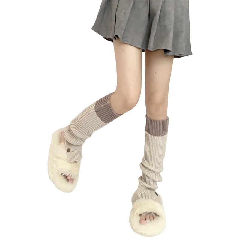 Tất Dệt Kim Dài Quá Gối Giữ Ấm Phong Cách Lolita Dành Cho Nữ