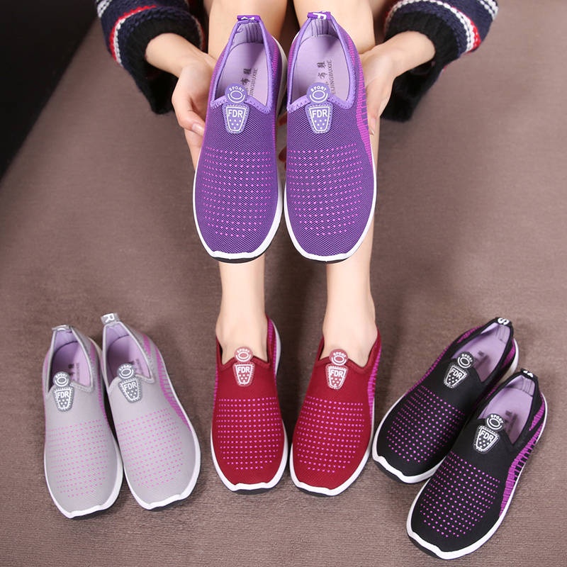 Giày Thể Thao Đế Mềm Chống Trượt Thời Trang Mùa Thu Cho Phụ Nữ Trung Niên