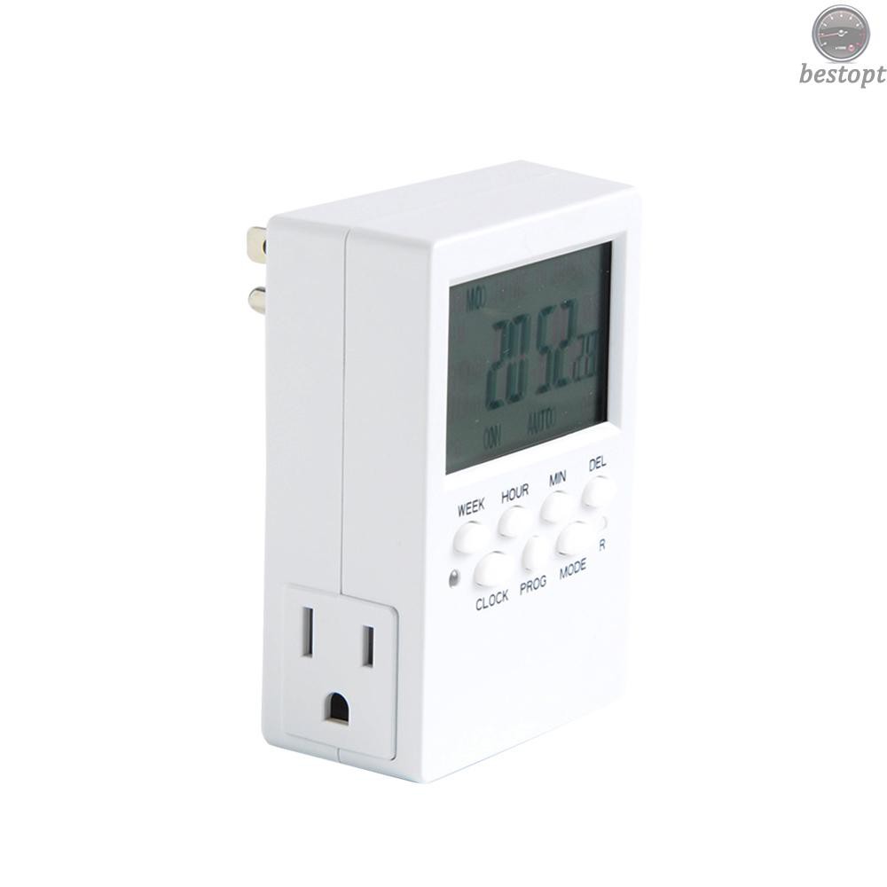 B&O Digital Timer Socket with LCD Display Countdown Time Setting Switch Plug-in Programmable Time Controller Intelligent Electronic Timing Socket