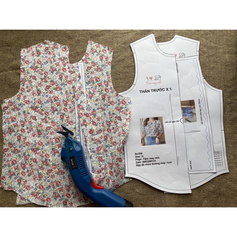 RN399_ Rập giấy may áo nữ