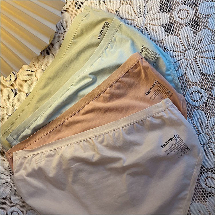 SET 5 quần lót bà bầu cotton kháng khuẩn cho bà bầu và sau sinh cạp chéo thấp thoáng khí trong thời kỳ mang thai