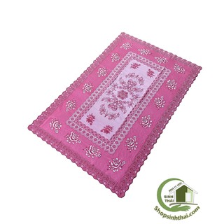 Khăn trải bàn 80cm x 120cm bằng nhựa không thấm nước màu đỏ đô