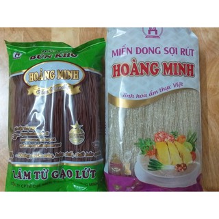 Combo 500gr Bún gạo lứt Hoàng Minh + 500gr Miến dong sợi rút Hoàng Minh/CAM KẾT RẺ NHẤT SHOPEE