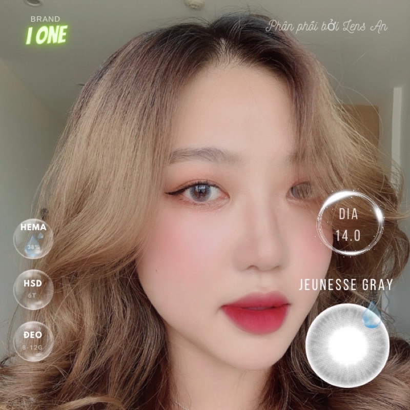Lens cận | Kính áp tròng cận Hàn Quốc màu xám  bạc TEEN TEEN SILVER | Lens giãn tròng tự nhiên GDIA1