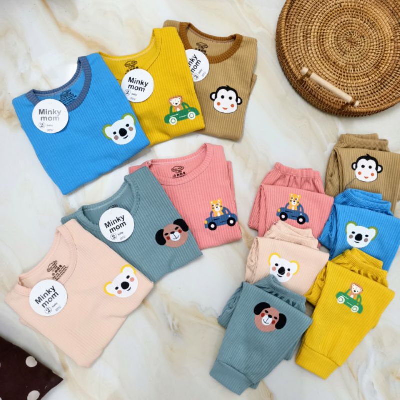 {5-15kg} Bộ len tăm dài tay cho bé trai/bé gái (được chọn mẫu)