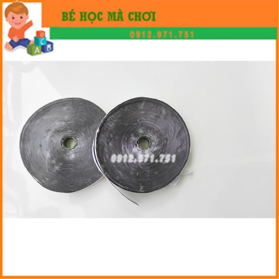 Băng dán xé có keo bản 2.5cm (velcro tape/ khóa nhám)(1 set)