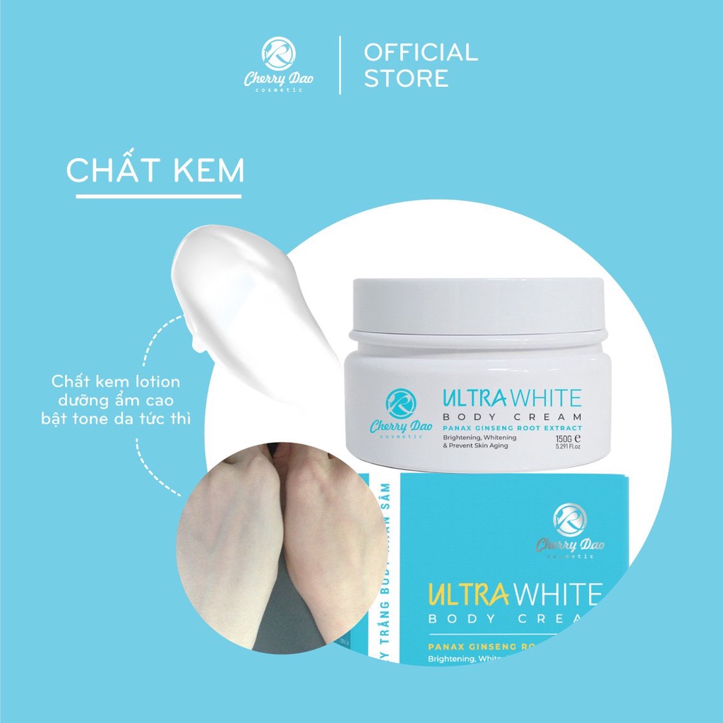 Kem body trắng da Siêu trắng Không lộ vân kem Siêu thấm trong 5 giây Body Ultra White