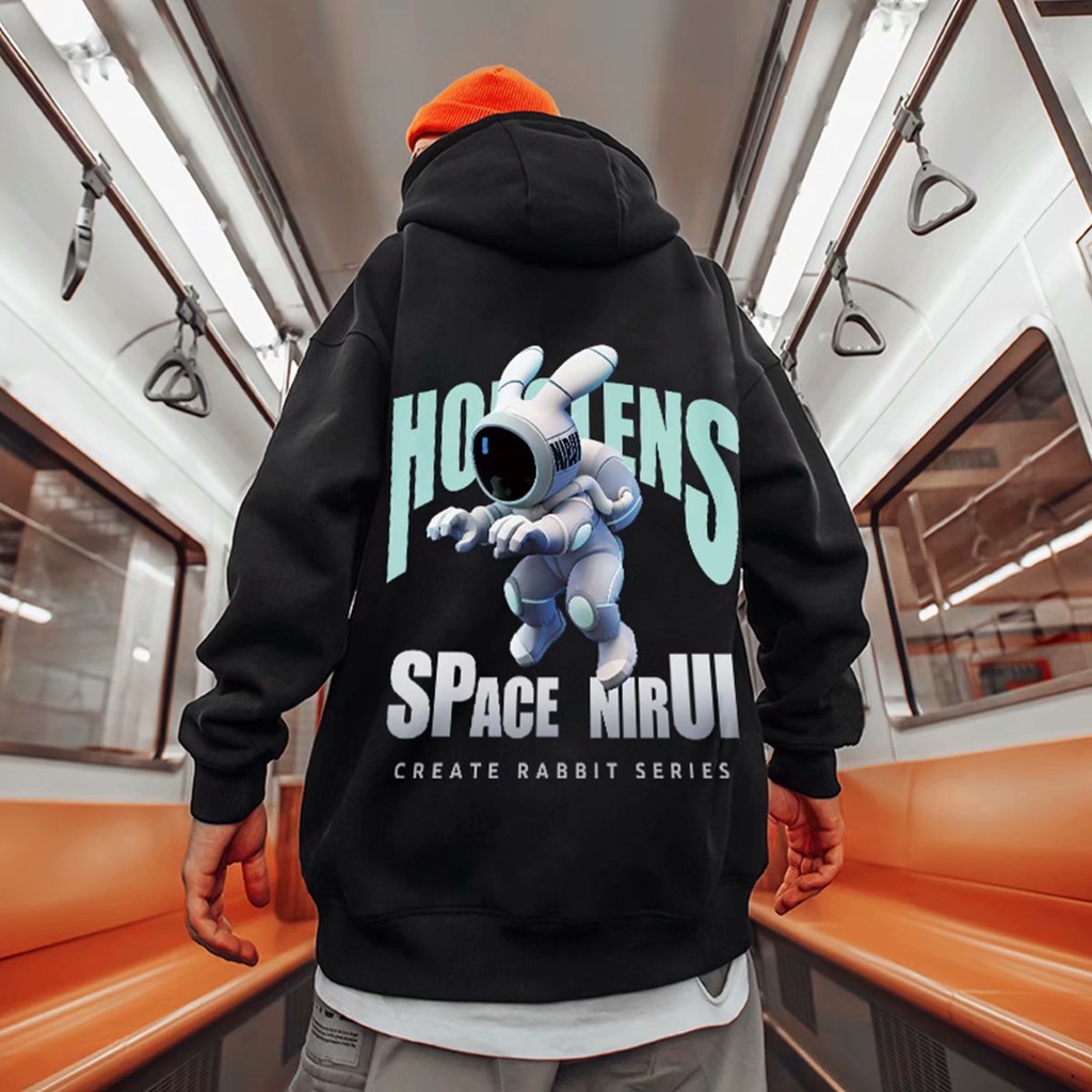 [ Mã 12FASHIONSALE1 giảm 10K đơn 50K ] Áo Hoodie Dáng Rộng In Họa Tiết Thời Trang Hip Hop Cá Tính Cho Nam (M-8Xl) | BigBuy360 - bigbuy360.vn