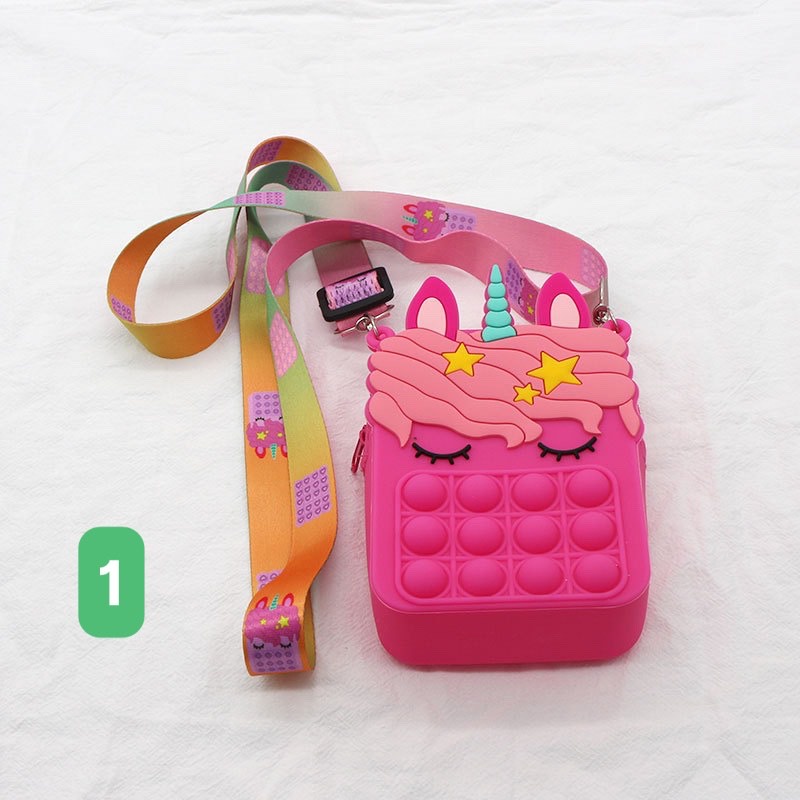 Pop it bag Túi Xách Ấn Bong Bóng Silicon Pop it Đựng Đồ Chơi Mới Cho Bé, túi chơi tết cho bé