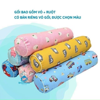 Gối ôm cotton 100% 3D cho bé nhiều màu sắc đa dạng, gối ôm trẻ em bịt 2 đầu xịn