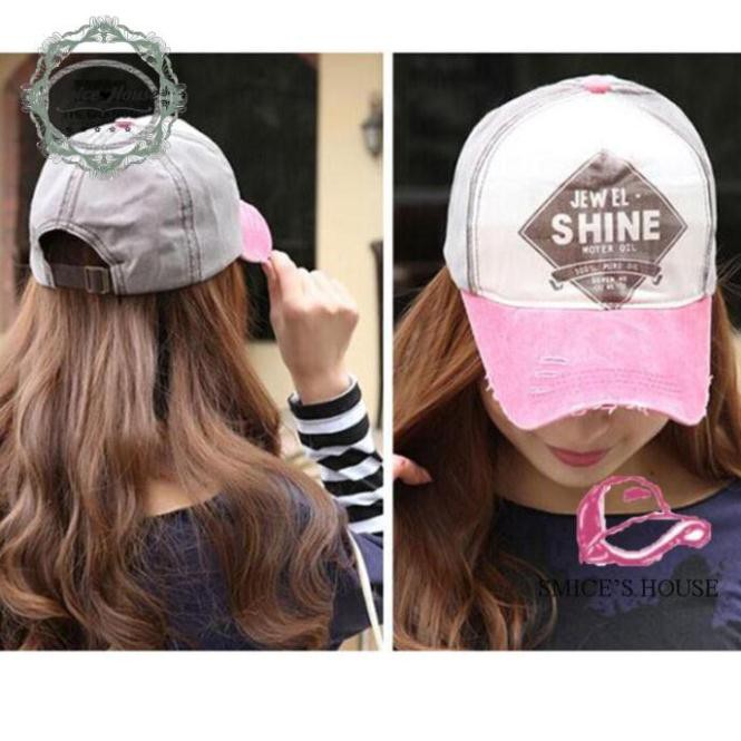 NÓN KẾT JEANS RÁCH SHINE CÁ TÍNH MŨ LƯỠI TRAI NAM NỮ