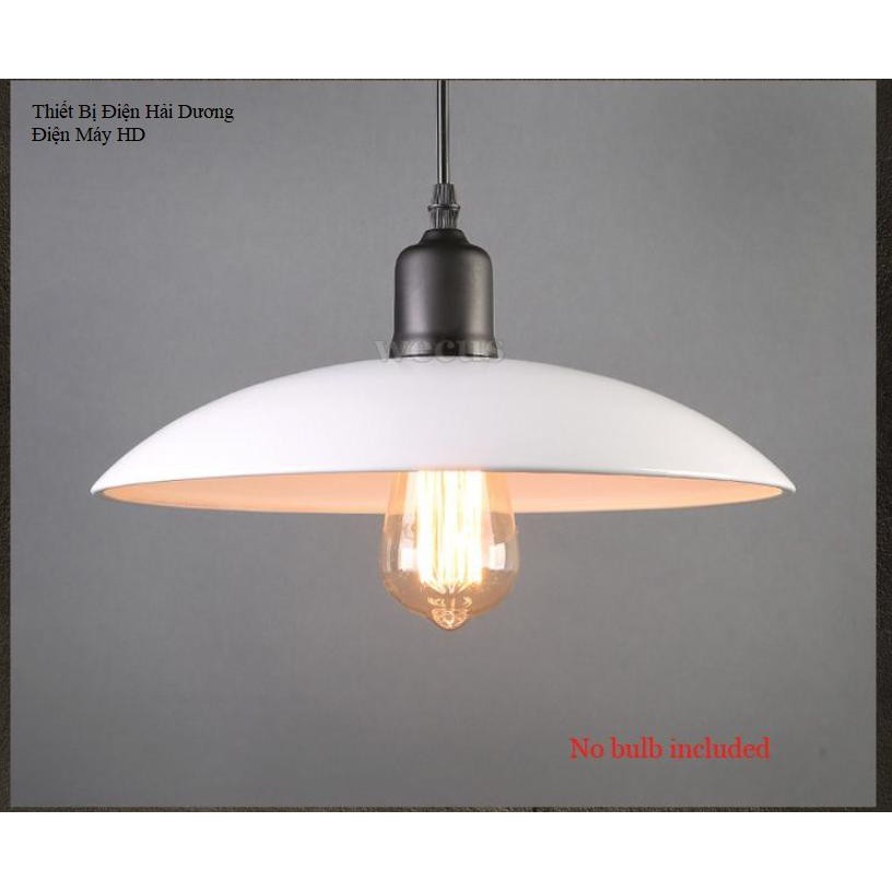 Chao đèn thả trang trí hình đĩa TN021 (Trắng) - Tặng kèm bóng led 3w - Energy Green Lighting - Bảo hành 12 tháng