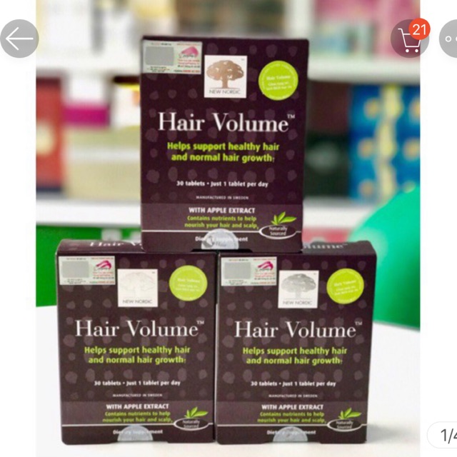 Hair Volume - Viên uống mọc tóc, giảm rụng tóc , ngừa tóc bạc và dưỡng tóc