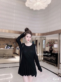 ÁO PHÔNG XẺ VẠT HỞ VAI