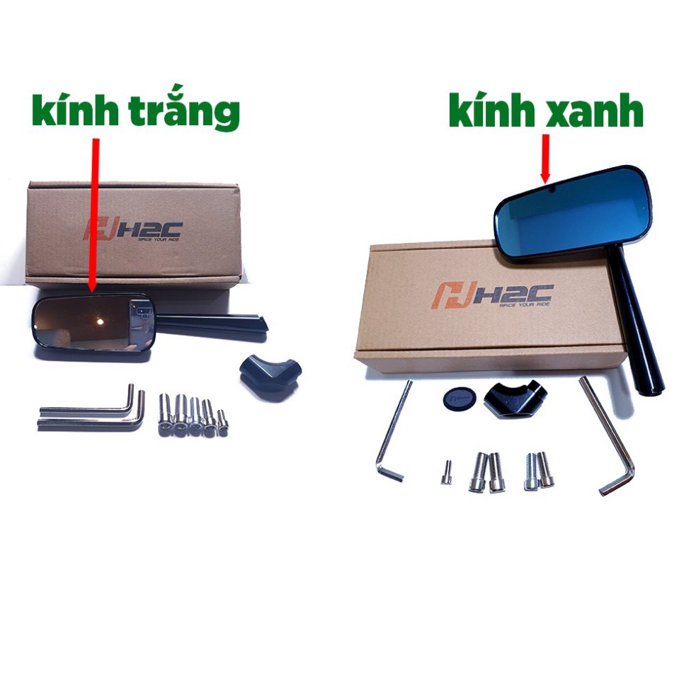 COMBO GƯƠNG H2C CHÍNH HÃNG + BỊT CHÂN GƯƠNG CHO SH VIỆT Ảnh thật Sp