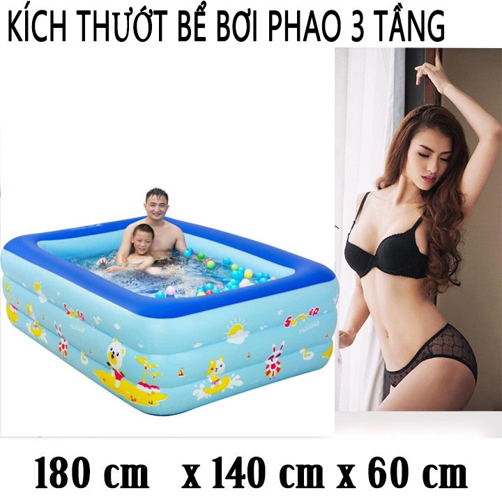 Bể bơi phao các cỡ - Bơm hút thổi 2 chiều