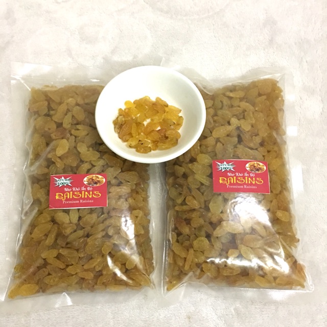 1kg Nho khô vàng Raisin Ấn độ date mới