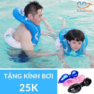 Phao bơi cho bé lớn kiểu Uốn đỡ bụng đỡ cổ chống lật (Trẻ em - Người lớn) Tặng Kính bơi mã 50056