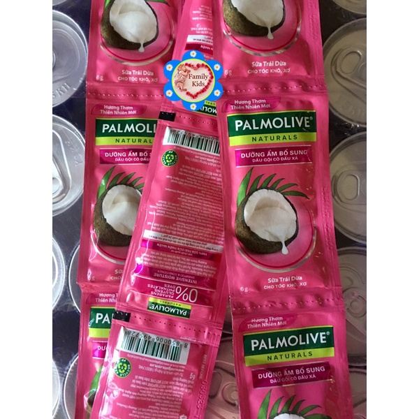 Dầu gội có dầu xả Palmolive Naturals sữa trái dừa cho tóc khô và xơ _ dây 12 gói