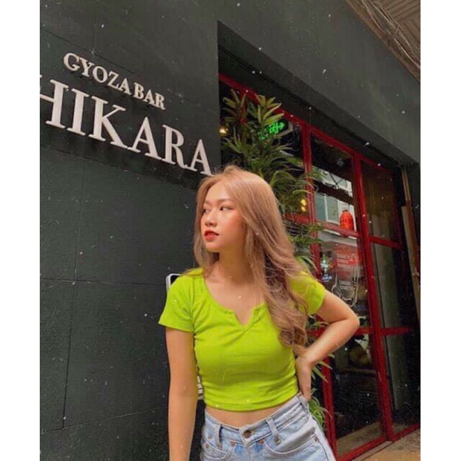 Áo croptop nữ tay ngắn ,from ôm body  ,freesize ,thun borip mềm mại co dãn cực tốt