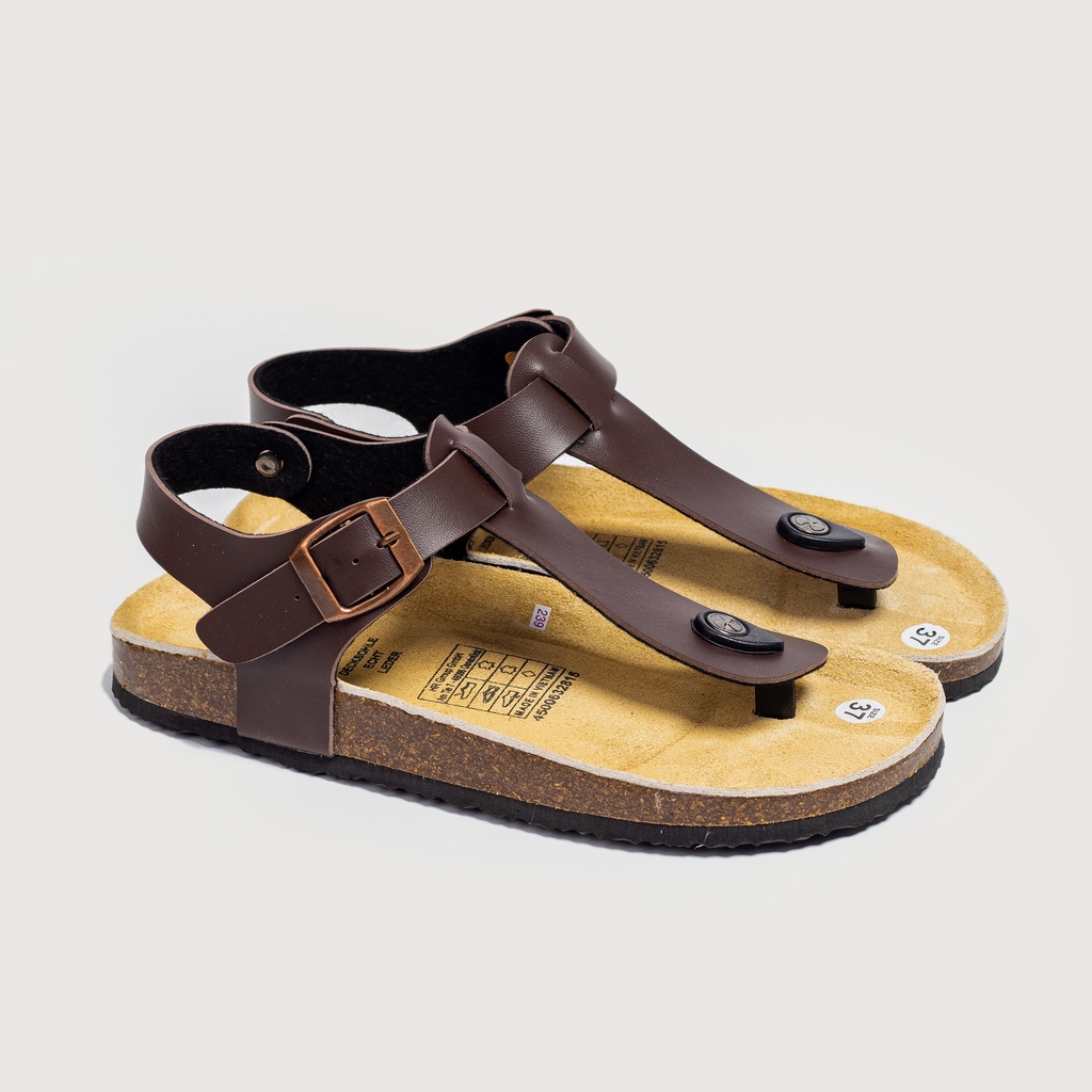 Mã PU10 - Sandal công sở Birken Đế Trấu BIOLINE Official Unisex Nam nữ văn phòng Quai Tách Ngón Da PU Cao cấp